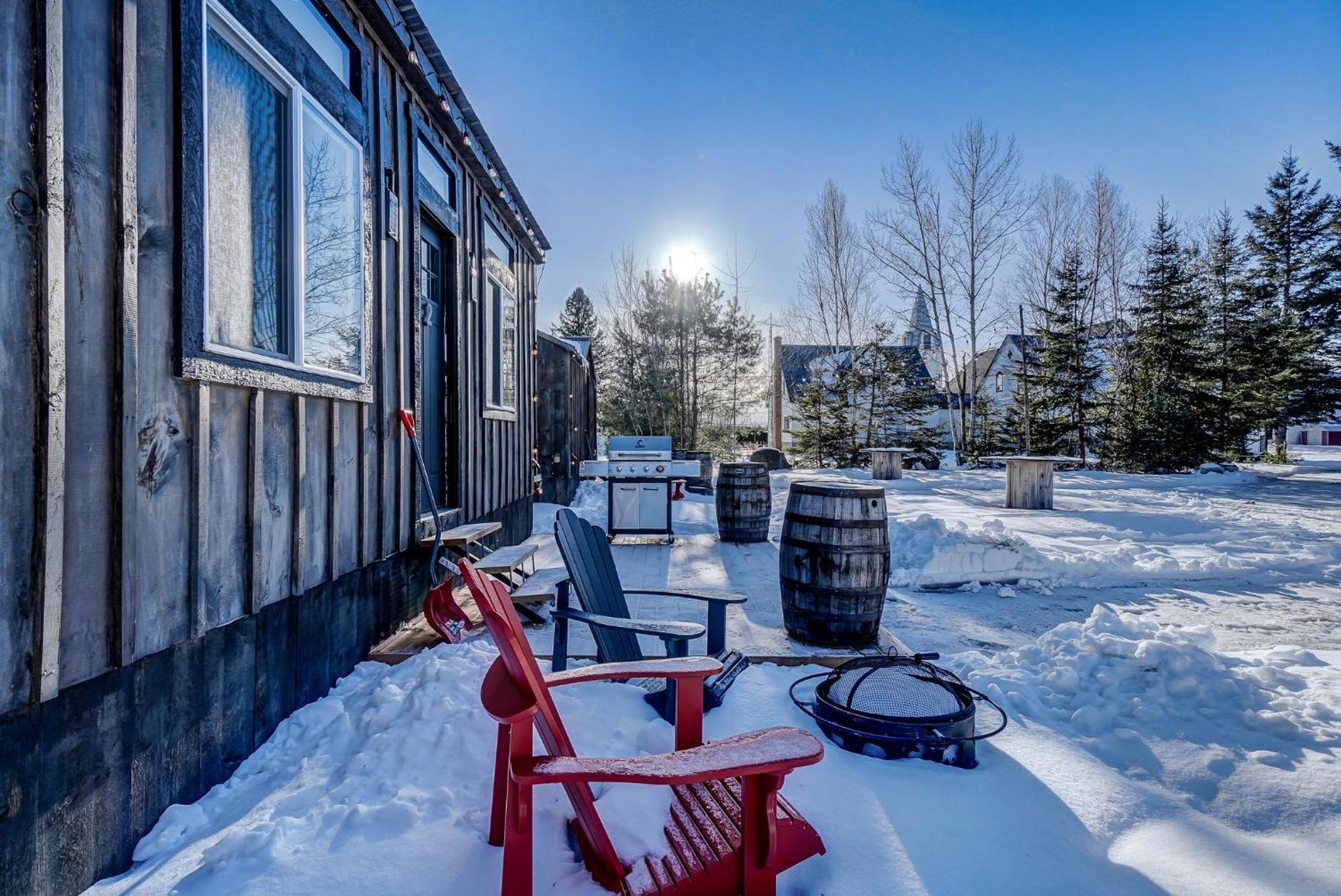 Your Cozy Cabin Retreat Saint-Remi-d'Amherst エクステリア 写真
